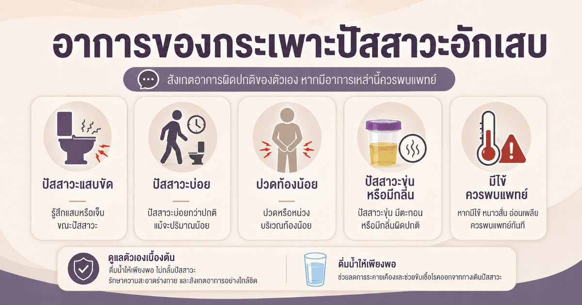 อาการของกระเพาะปัสสาวะอักเสบ