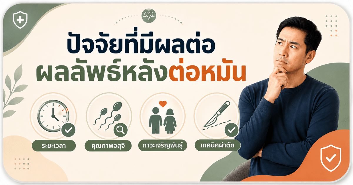 ปัจจัยที่มีผลต่อผลลัพธ์หลังต่อหมัน