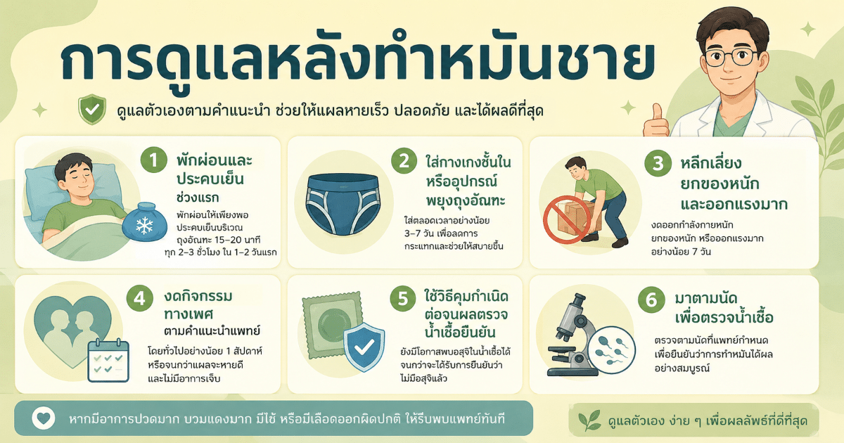 การดูแลหลังทำหมันชาย
