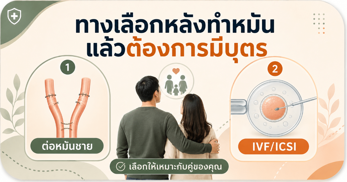 ทางเลือกหลังทำหมันแล้วต้องการมีบุตร