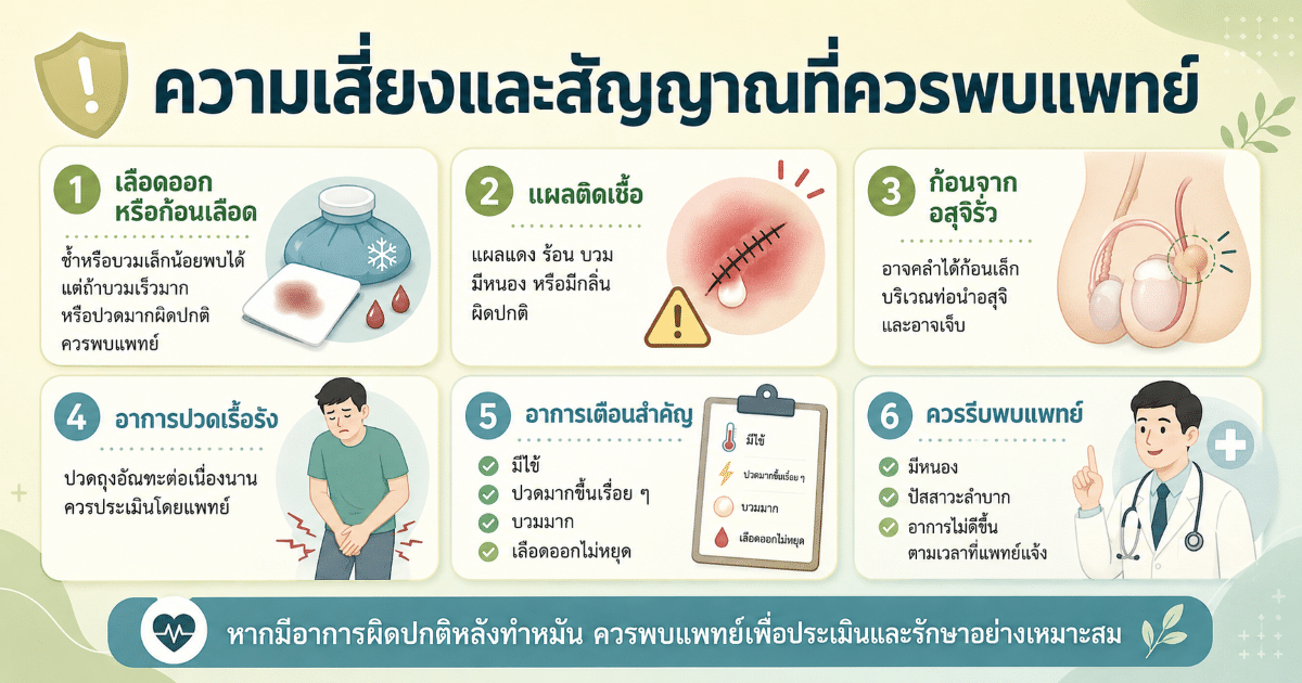 ความเสี่ยงและสัญญาณที่ควรพบแพทย์