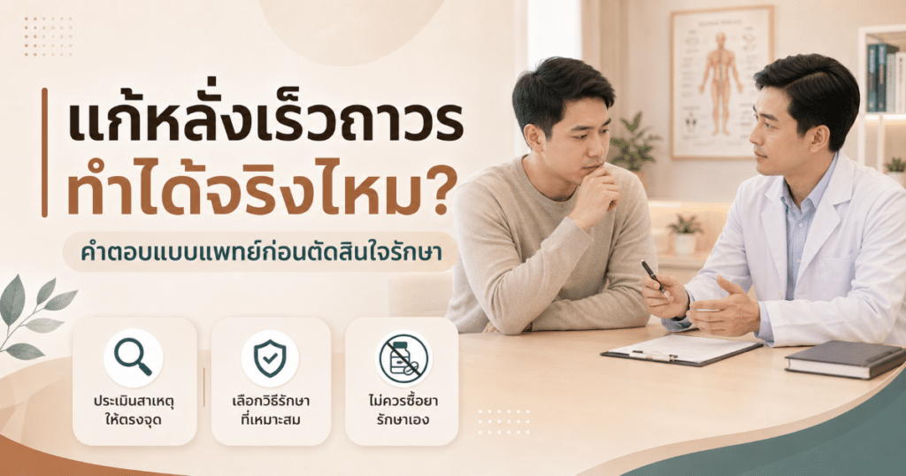 Can premature ejaculation be cured permanently - eternityclinicdoctorbeer แก้หลั่งเร็วถาวร ทำได้จริงไหม?
