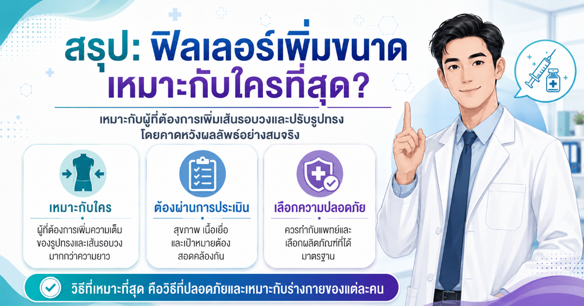 สรุป: ฟิลเลอร์เพิ่มขนาดเหมาะกับใครที่สุด?
