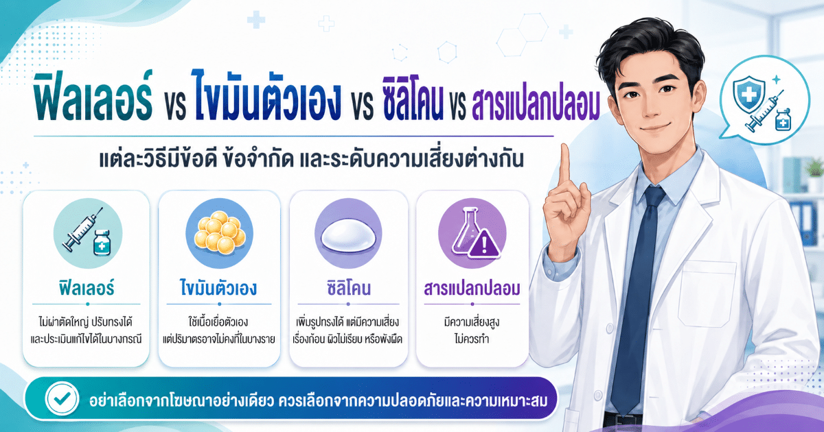 ฟิลเลอร์ vs ไขมันตัวเอง vs ซิลิโคน vs สารแปลกปลอม