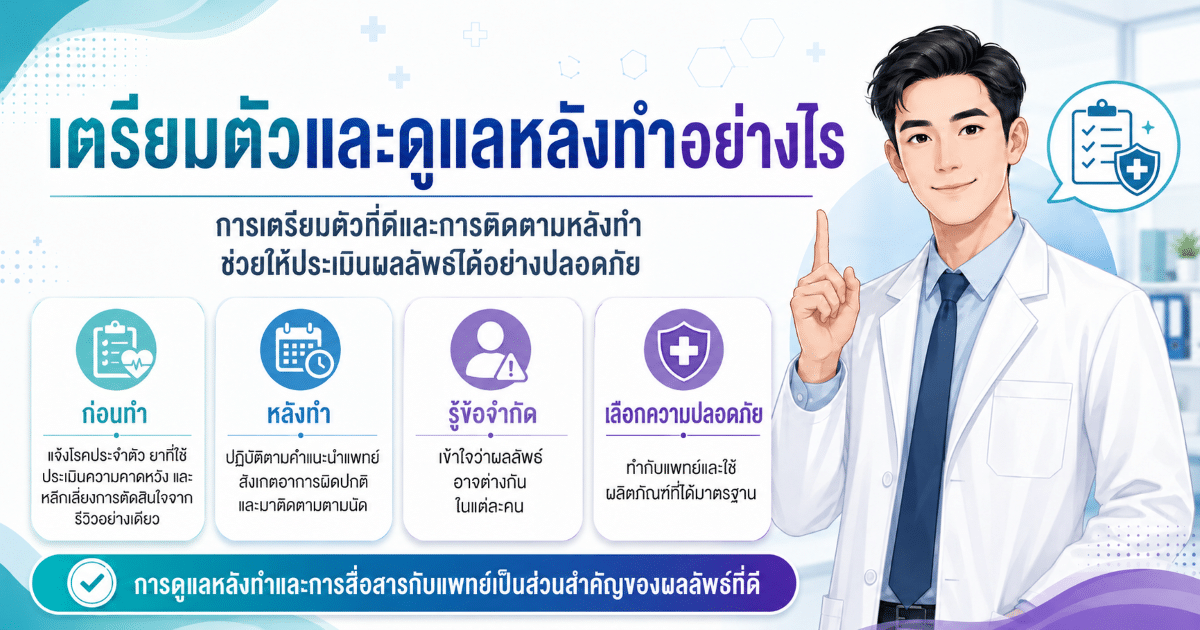 เตรียมตัวและดูแลหลังทำอย่างไร