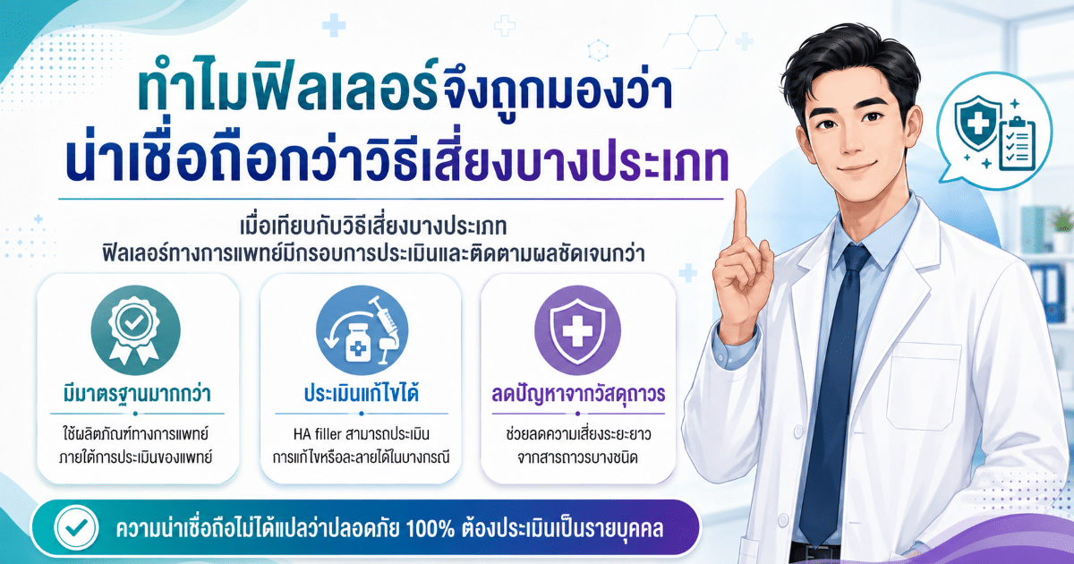 ทำไมฟิลเลอร์จึงถูกมองว่าน่าเชื่อถือกว่าวิธีเสี่ยงบางประเภท