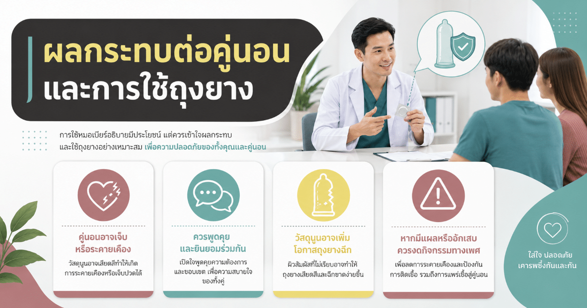 ผลกระทบต่อคู่นอนและการใช้ถุงยาง