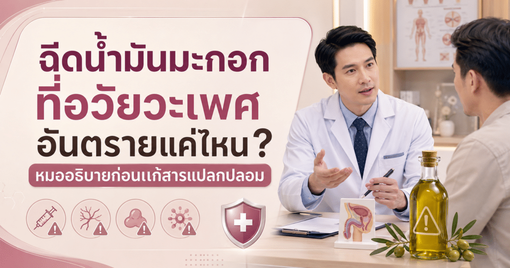 Injecting olive oil into the genitals - eternityclinicdoctorbeer ฉีดน้ำมันมะกอกที่อวัยวะเพศ