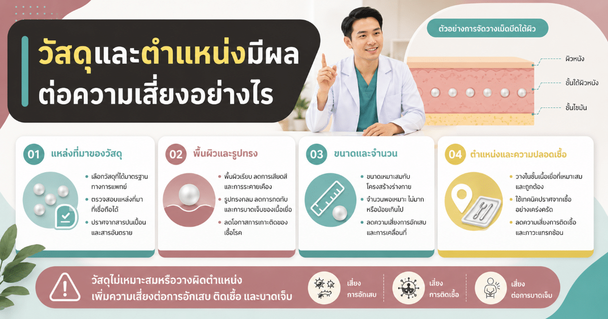 วัสดุและตำแหน่งมีผลต่อความเสี่ยงอย่างไร
