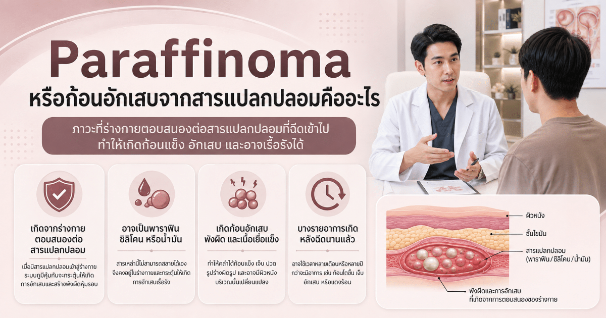 Paraffinoma หรือก้อนอักเสบจากสารแปลกปลอมคืออะไร