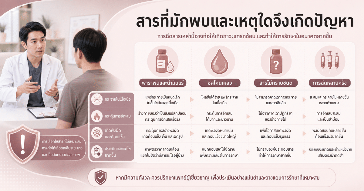 สารที่มักพบและเหตุใดจึงเกิดปัญหา