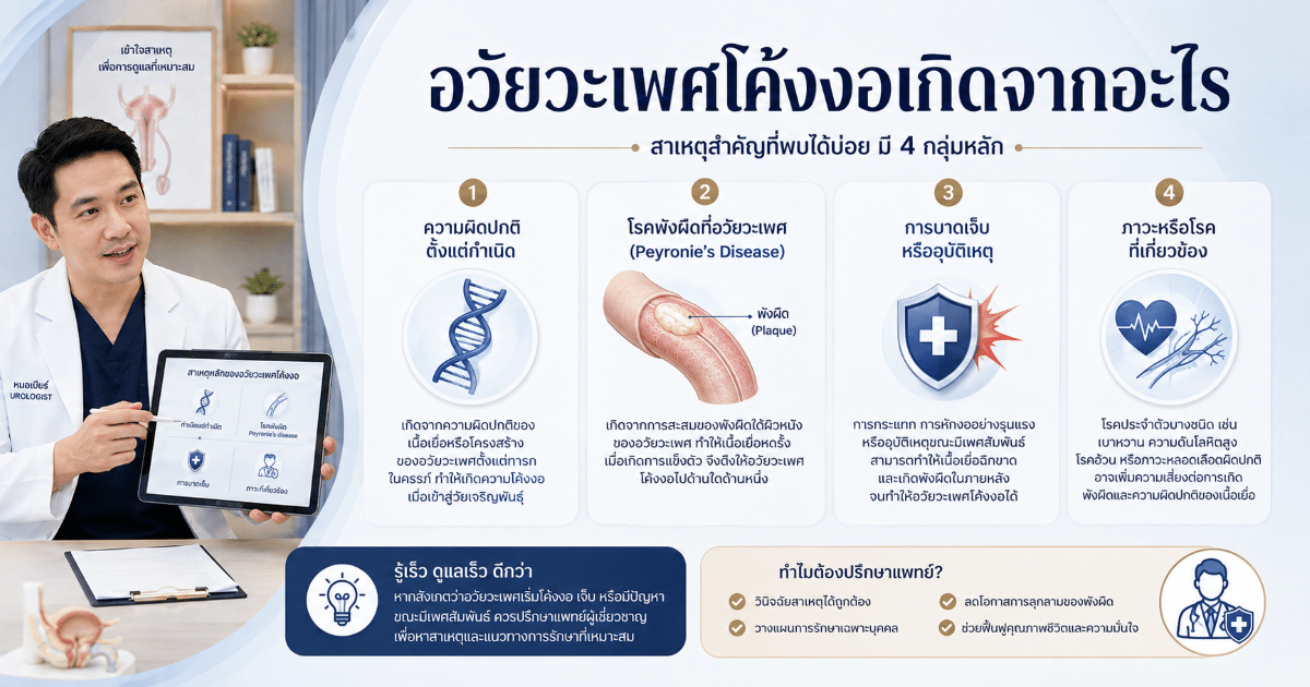 อวัยวะเพศโค้งงอเกิดจากอะไร