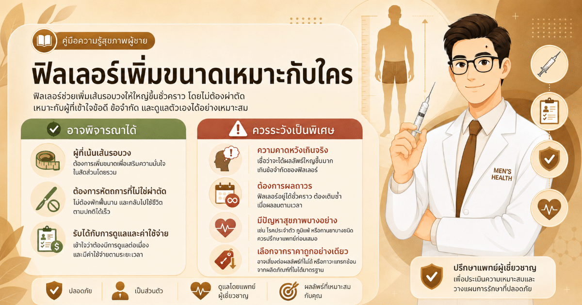 ฟิลเลอร์เพิ่มขนาดเหมาะกับใคร