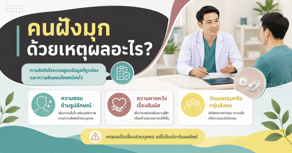 คนฝังมุกด้วยเหตุผลอะไร?