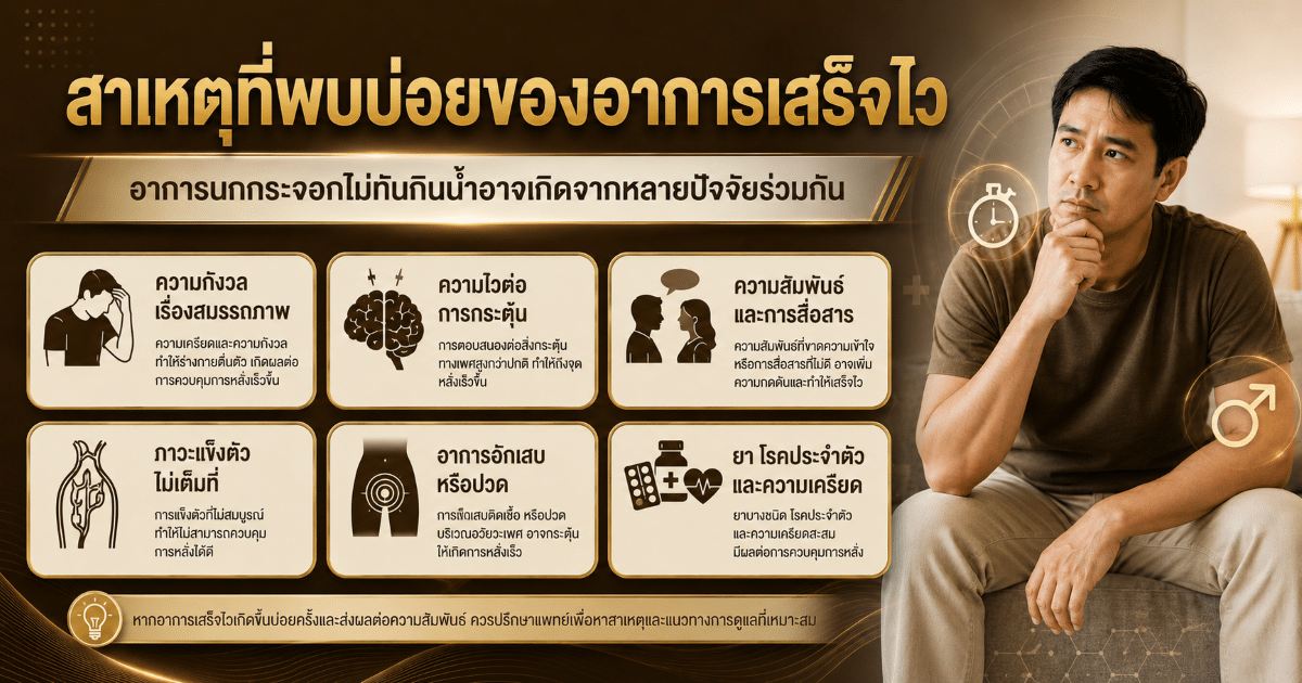 สาเหตุที่พบบ่อยของอาการเสร็จไว