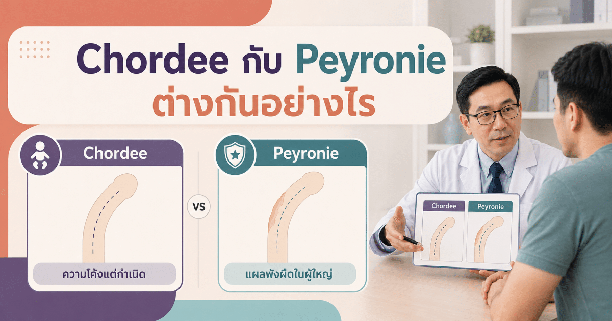 Chordee กับ Peyronie ต่างกันอย่างไร