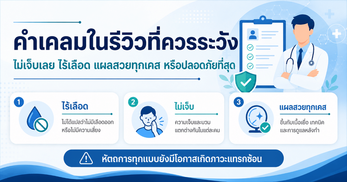 คำเคลมในรีวิวขลิบที่ควรระวัง