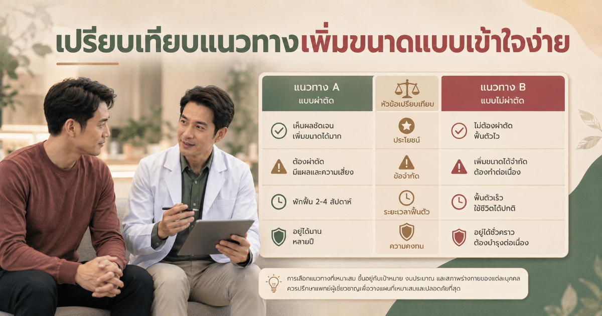 เปรียบเทียบแนวทางเพิ่มขนาดแบบเข้าใจง่าย