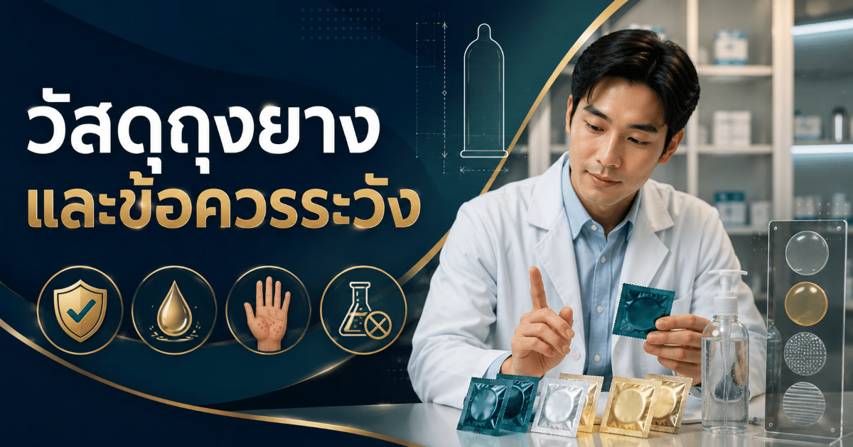 วัสดุถุงยางและข้อควรระวัง