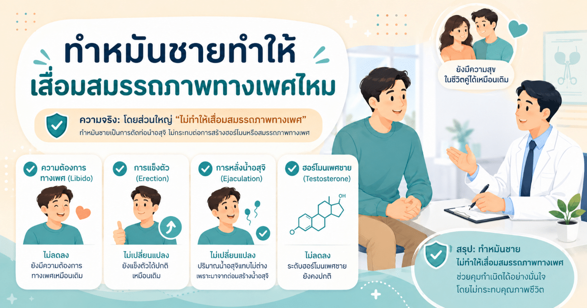 ทำหมันชายทำให้เสื่อมสมรรถภาพทางเพศไหม