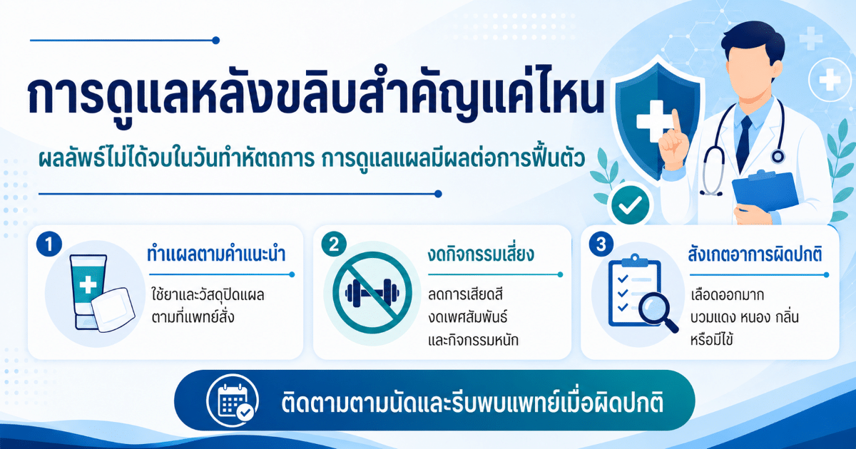 การดูแลหลังขลิบสำคัญแค่ไหน