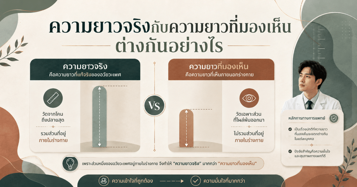 ความยาวจริงกับความยาวที่มองเห็น ต่างกันอย่างไร