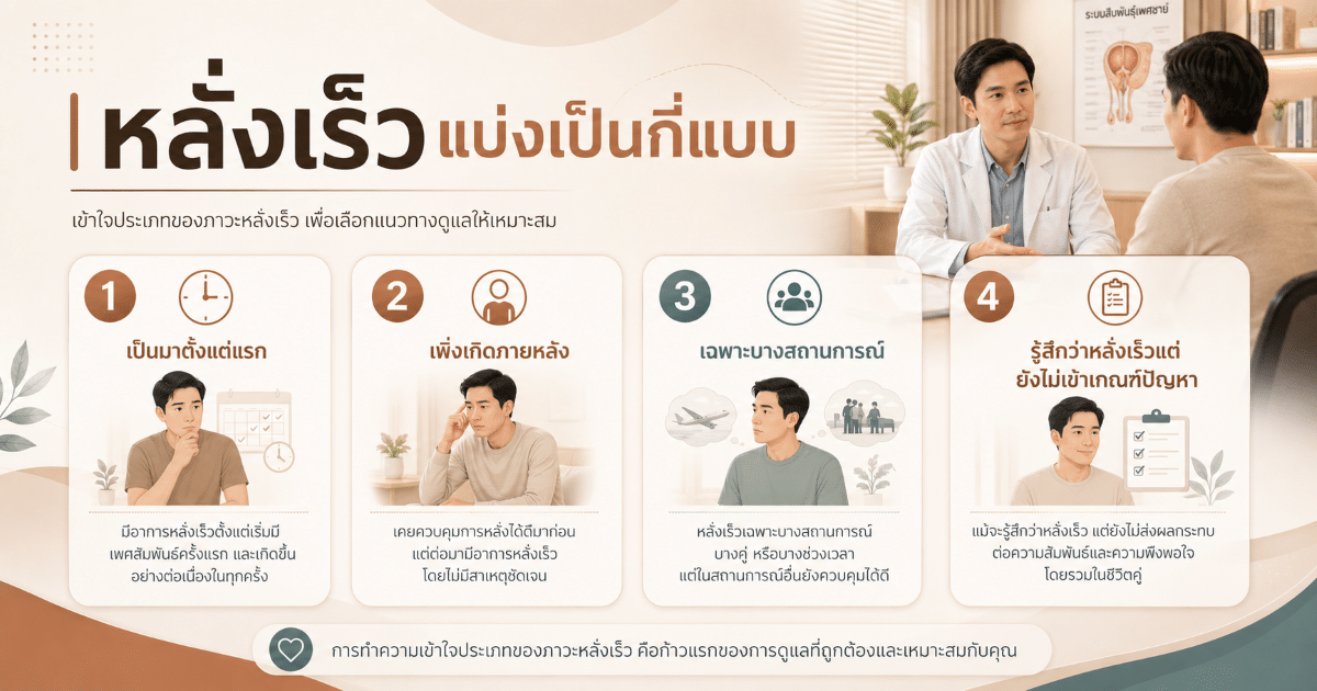 หลั่งเร็วแบ่งเป็นกี่แบบ