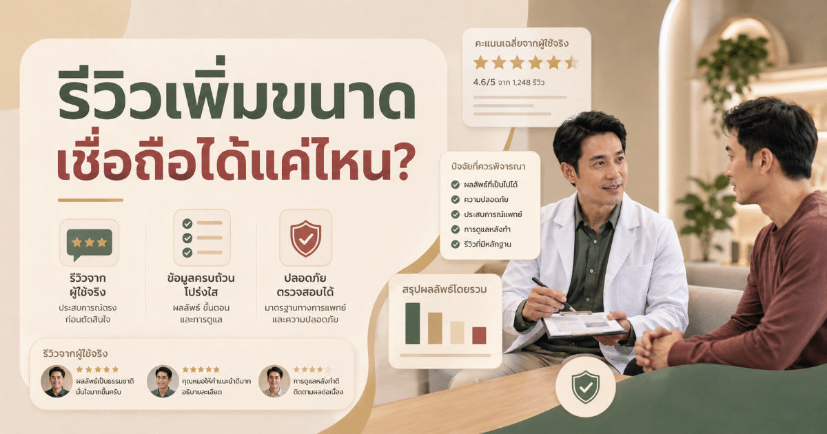รีวิวเพิ่มขนาดเชื่อถือได้แค่ไหน?