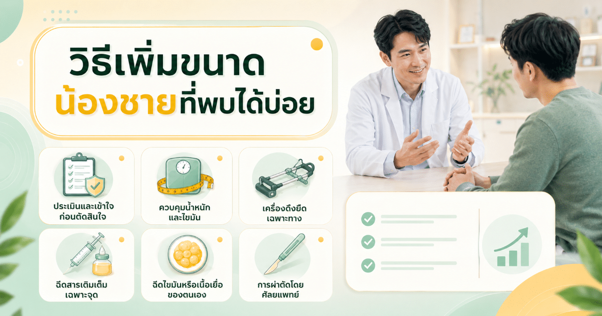 วิธีเพิ่มขนาดน้องชายที่พบได้บ่อย