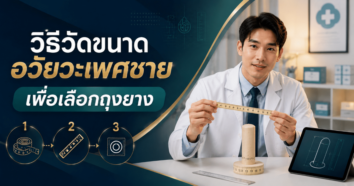 วิธีวัดขนาดอวัยวะเพศชายเพื่อเลือกถุงยาง