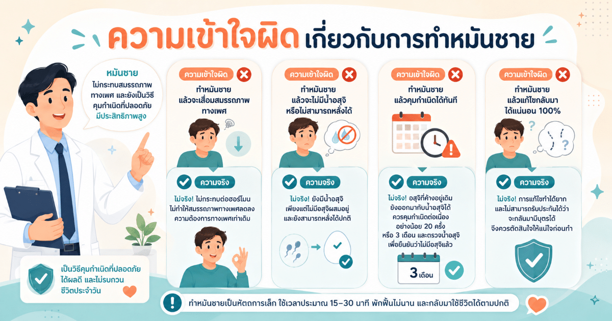 ความเข้าใจผิดเกี่ยวกับการทำหมันชาย