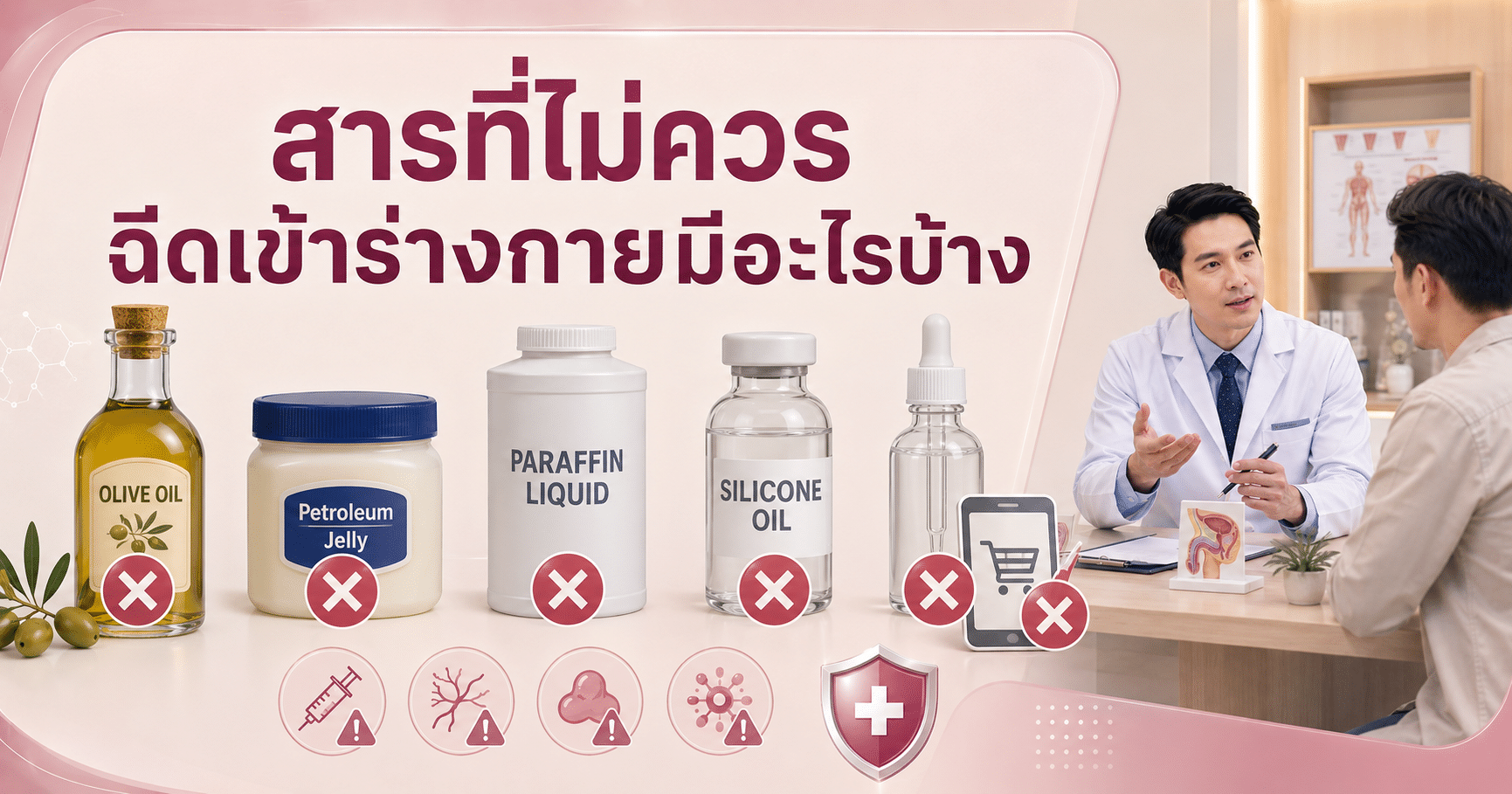 สารที่ไม่ควรฉีดเข้าร่างกายมีอะไรบ้าง