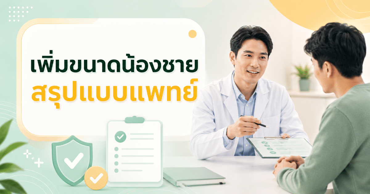 เพิ่มขนาดน้องชาย สรุปแบบแพทย์