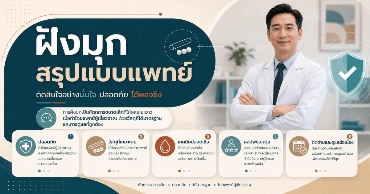ฝังมุก สรุปแบบแพทย์