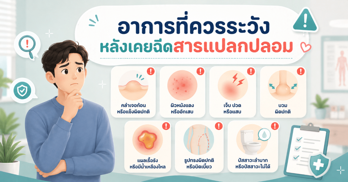อาการที่ควรระวังหลังเคยฉีดสารแปลกปลอม