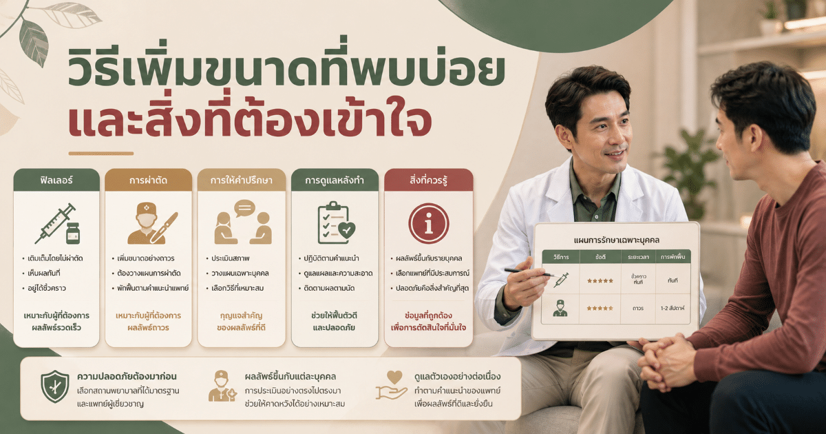 วิธีเพิ่มขนาดที่พบบ่อย และสิ่งที่ต้องเข้าใจ