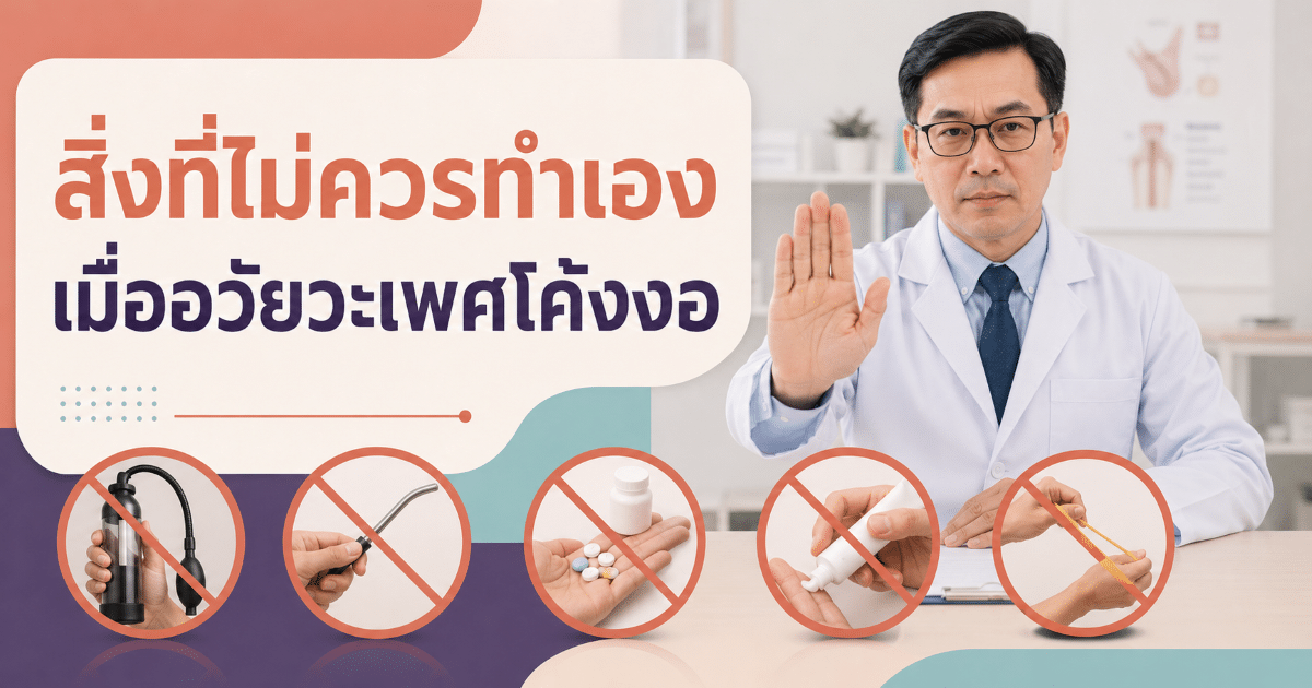 สิ่งที่ไม่ควรทำเองเมื่ออวัยวะเพศโค้งงอ