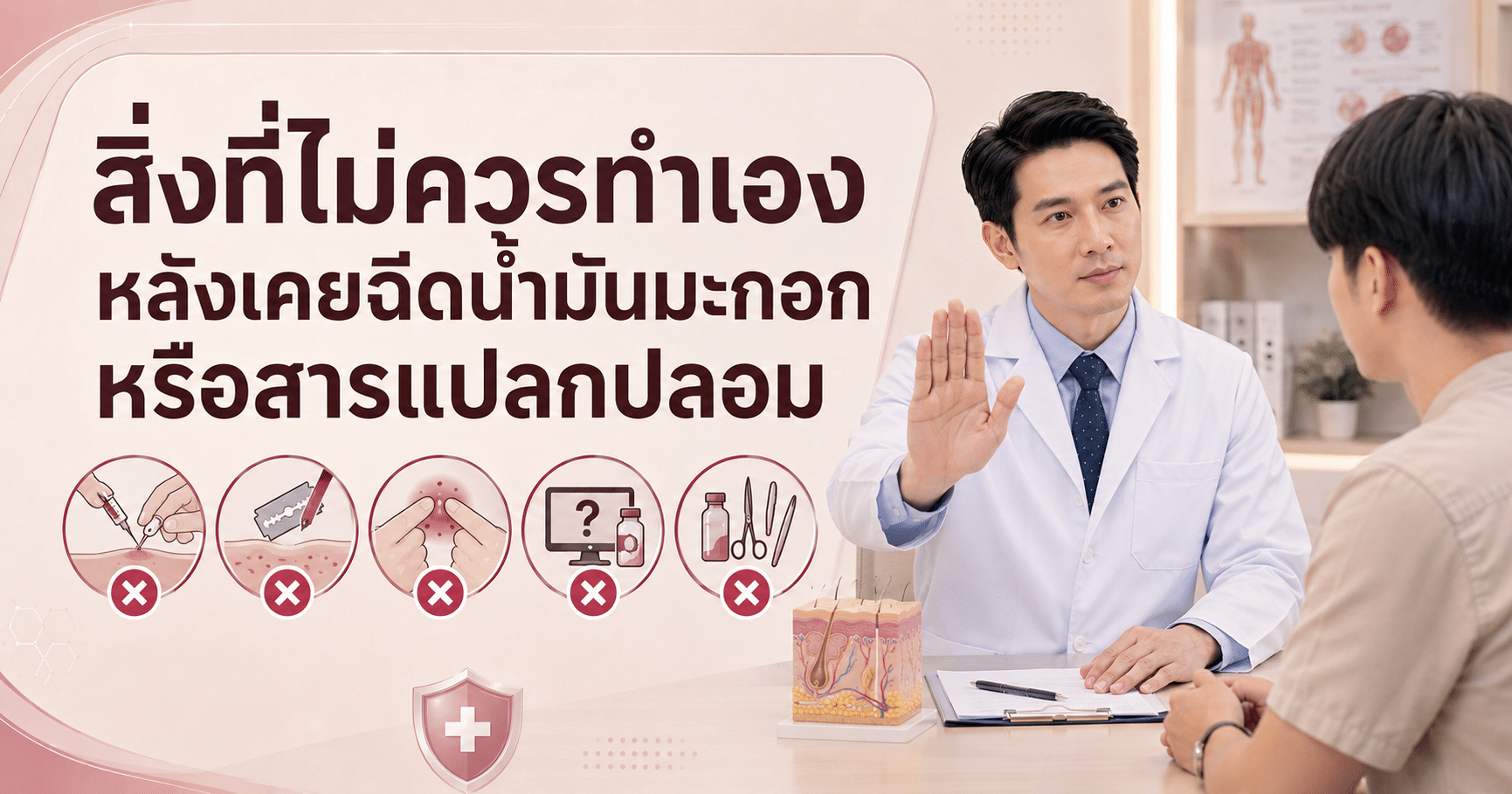 สิ่งที่ไม่ควรทำเองหลังเคยฉีดน้ำมันมะกอกหรือสารแปลกปลอม