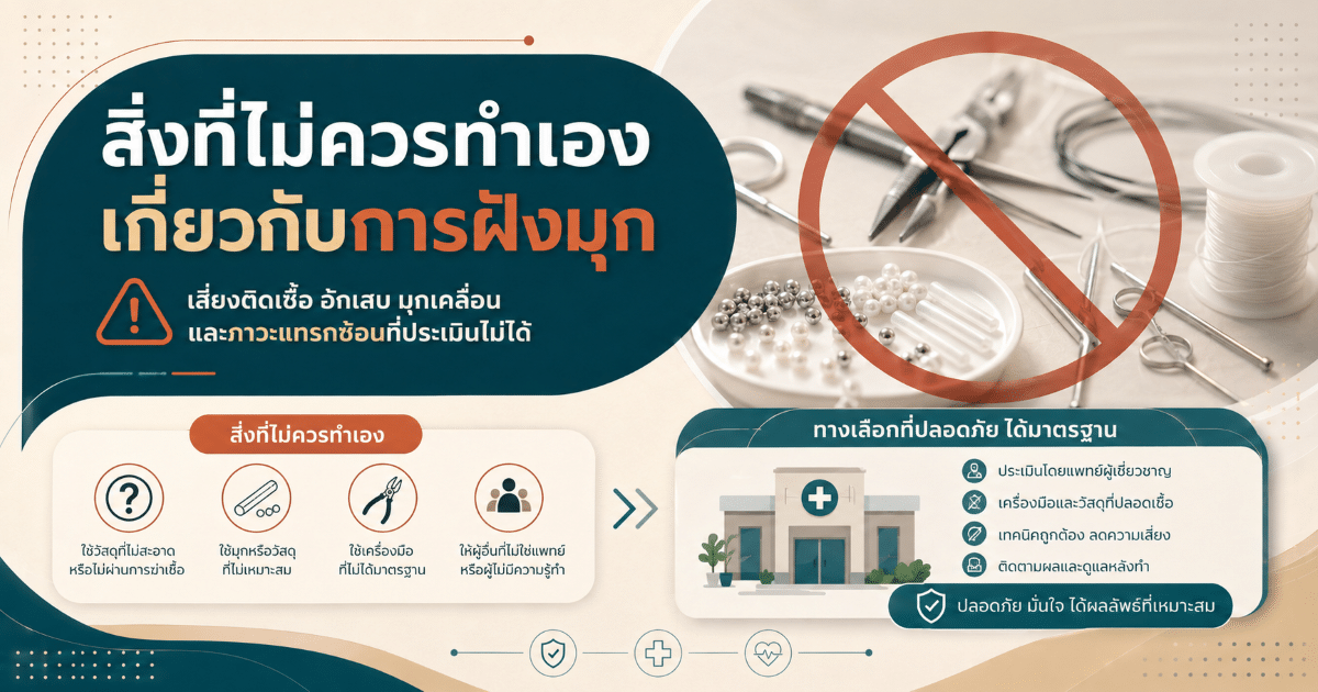 สิ่งที่ไม่ควรทำเองเกี่ยวกับการฝังมุก