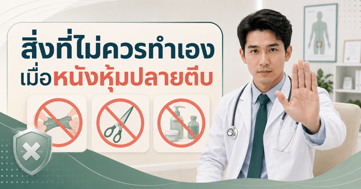 สิ่งที่ไม่ควรทำเองเมื่อหนังหุ้มปลายตีบ