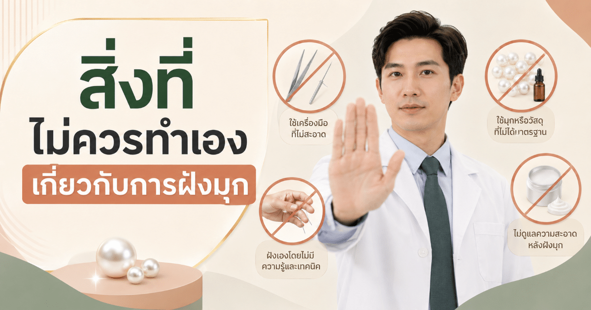 สิ่งที่ไม่ควรทำเองเกี่ยวกับการฝังมุก