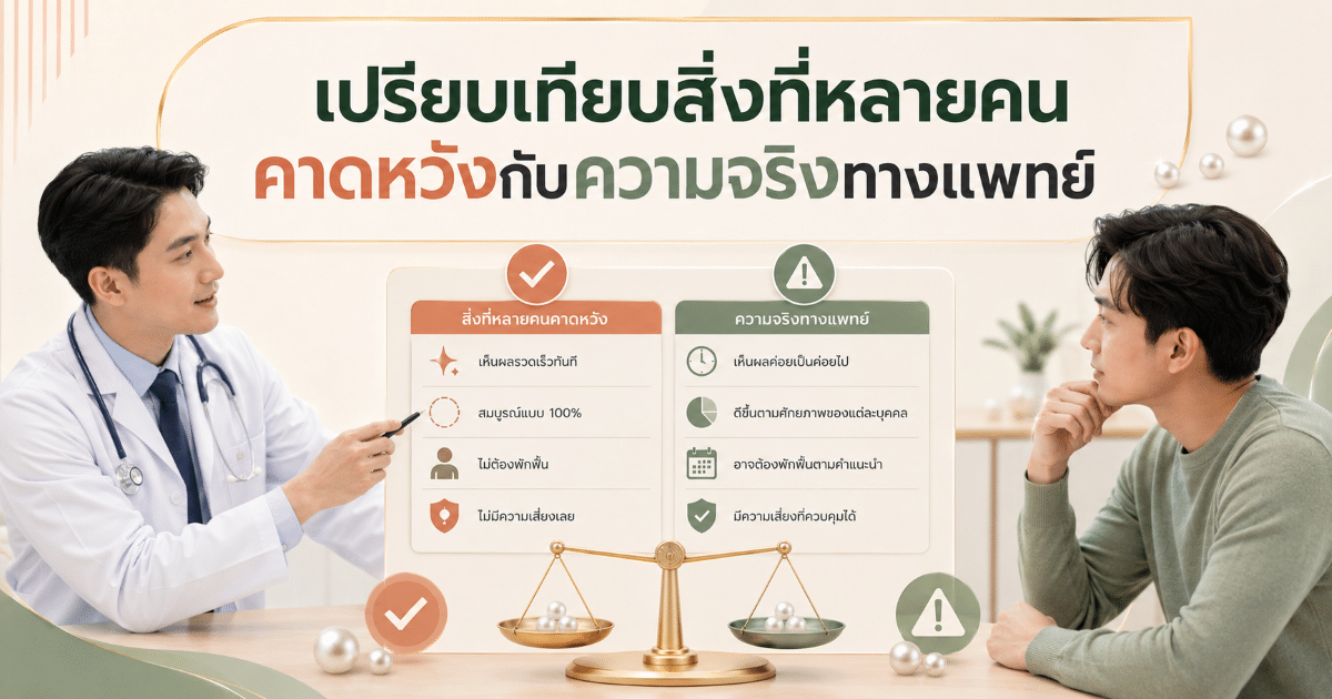 เปรียบเทียบสิ่งที่หลายคนคาดหวังกับความจริงทางแพทย์