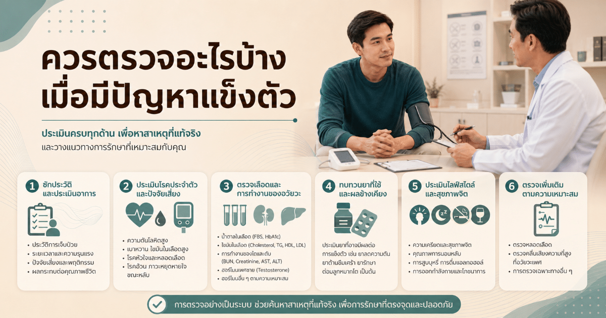 ควรตรวจอะไรบ้างเมื่อมีปัญหาแข็งตัว