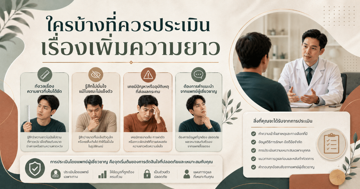 ใครบ้างที่ควรประเมินเรื่องเพิ่มความยาว