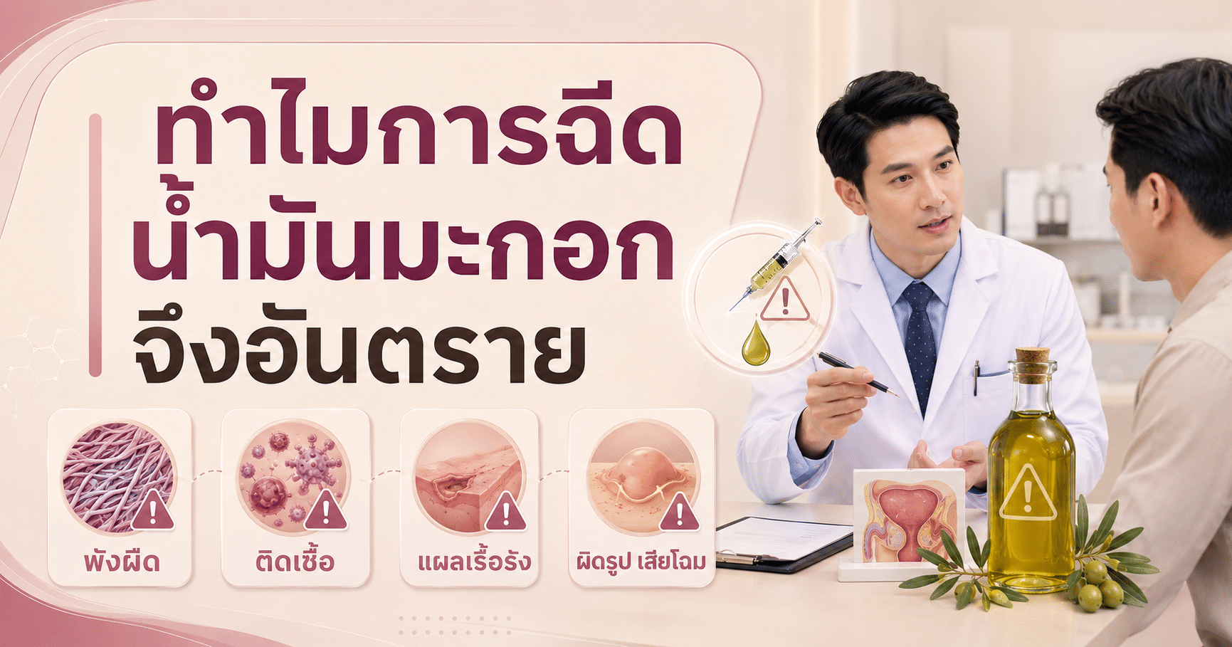 ทำไมการฉีดน้ำมันมะกอกจึงอันตราย