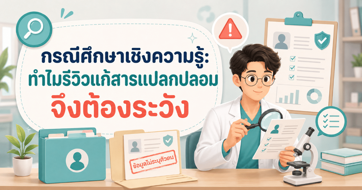 กรณีศึกษาเชิงความรู้: ทำไมรีวิวแก้สารแปลกปลอมจึงต้องระวัง