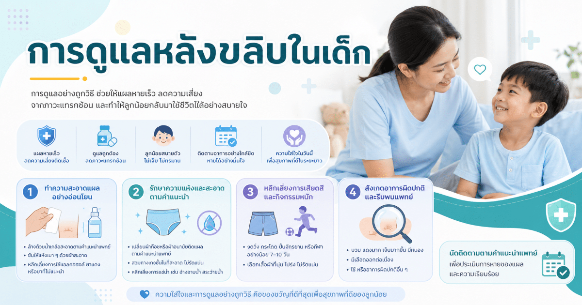 การดูแลหลังขลิบในเด็ก
