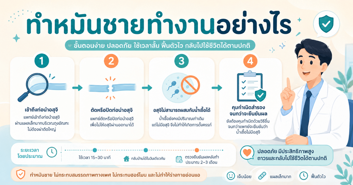 ทำหมันชายทำงานอย่างไร