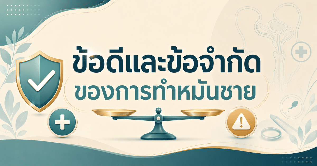 ข้อดีและข้อจำกัดของการทำหมันชาย