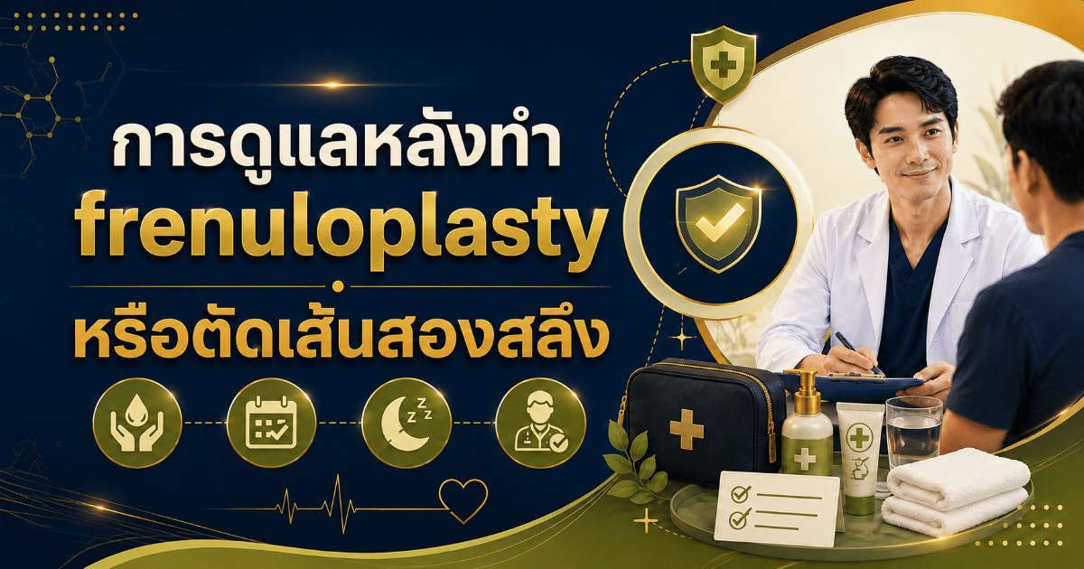 การดูแลหลังทำ frenuloplasty หรือตัดเส้นสองสลึง